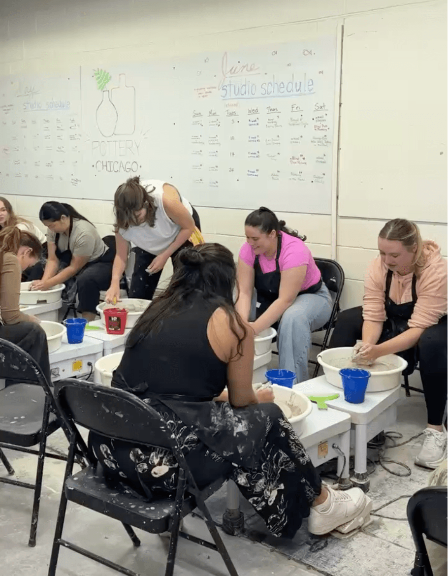 Hands-on pottery night in the studio