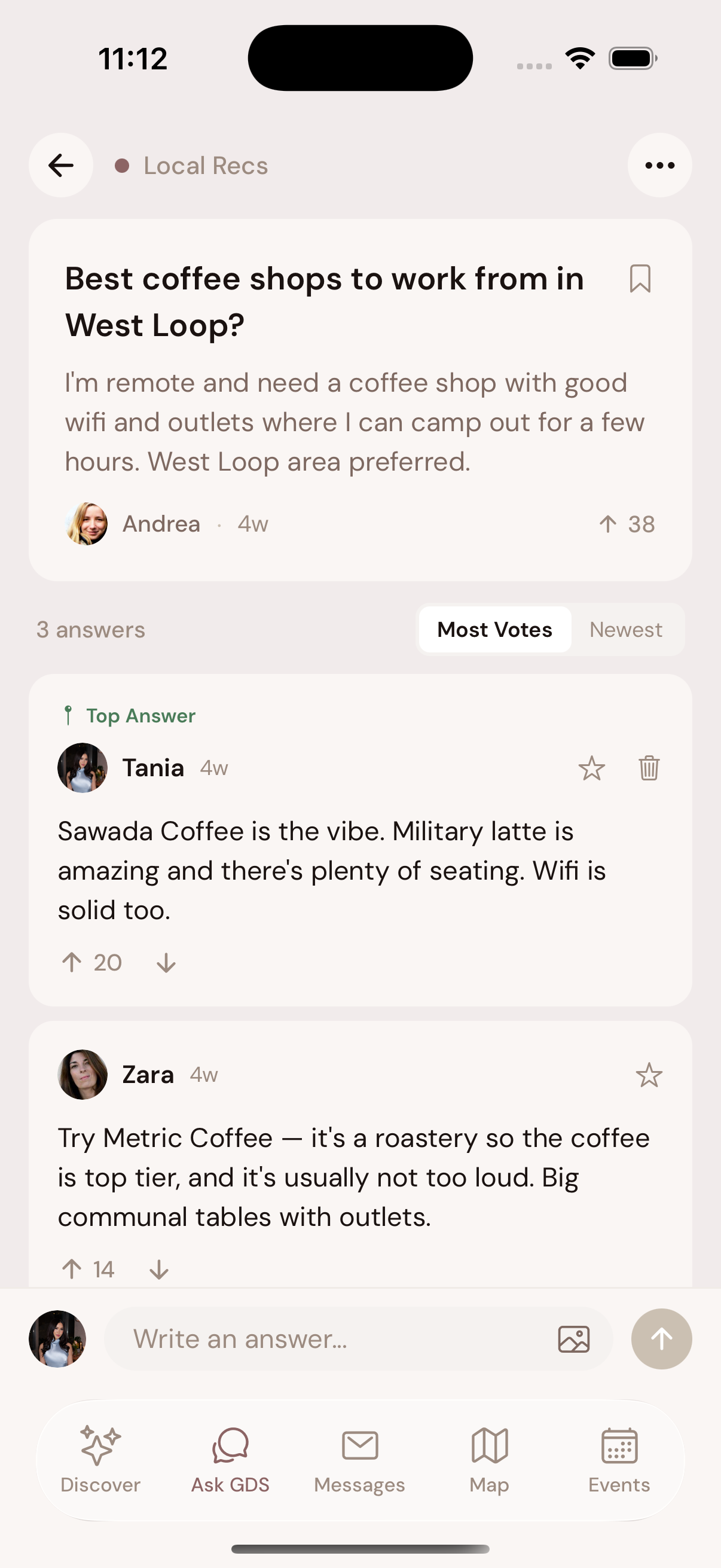 Best coffee shops to work from in West Loop — question