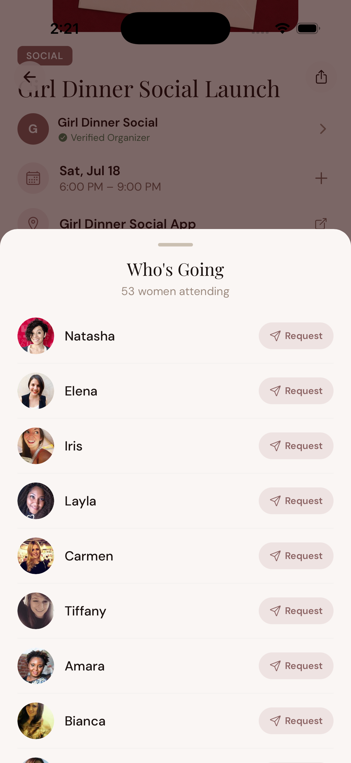 Who's Going — 53 women attending